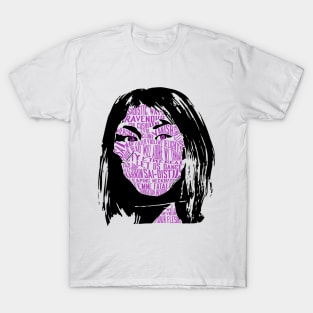 Mileena text portrait T-Shirt